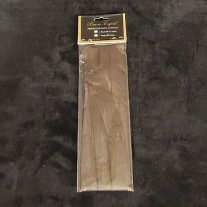 BRUNO CAPELO FASHION 3 PLEAT SATIN HAT BAND. PECAN BROWN.